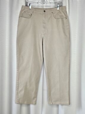 Chico's Design women's tan high rise crop jeans size 2.5